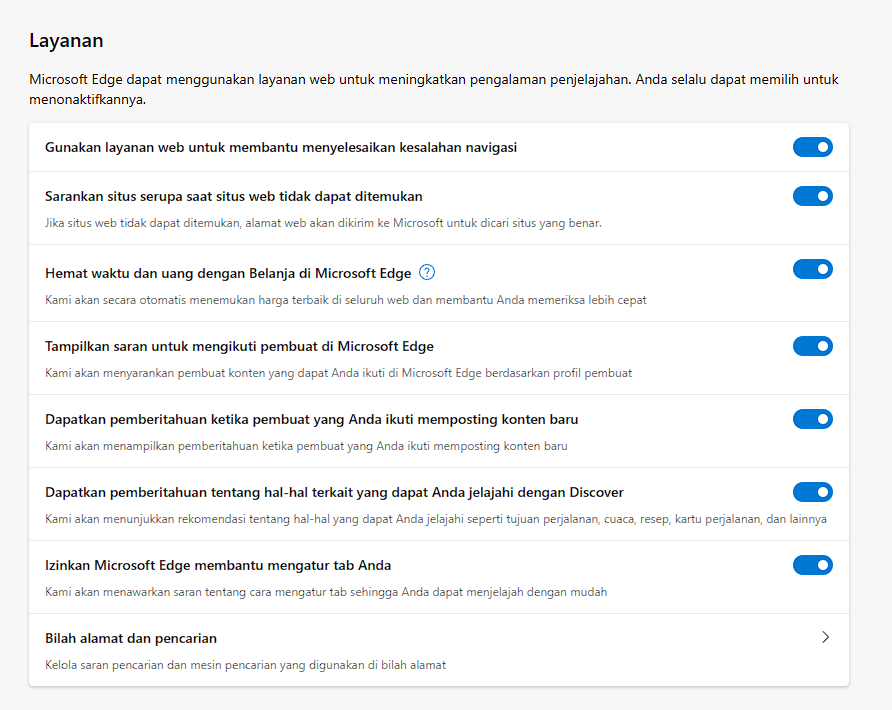 bilah alamat dan pencarian bilah alamat dan pencarian